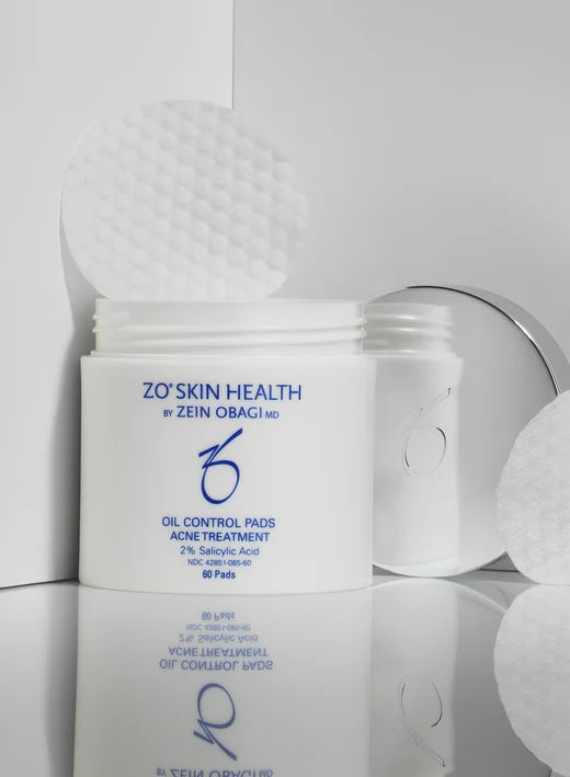 ZO Skin Health oil control pads packaging on a white background