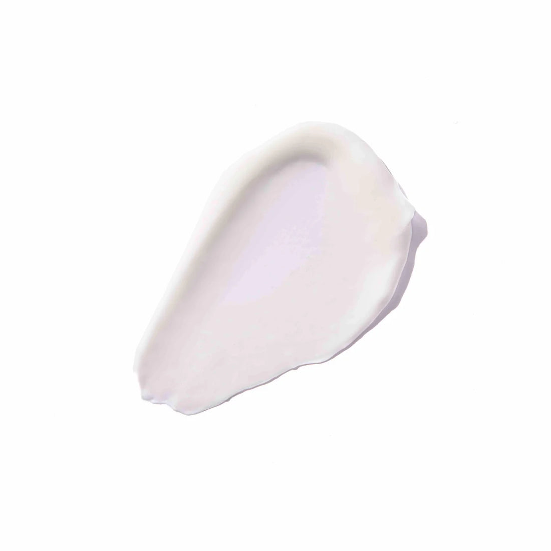 White silky swatch on a white background
