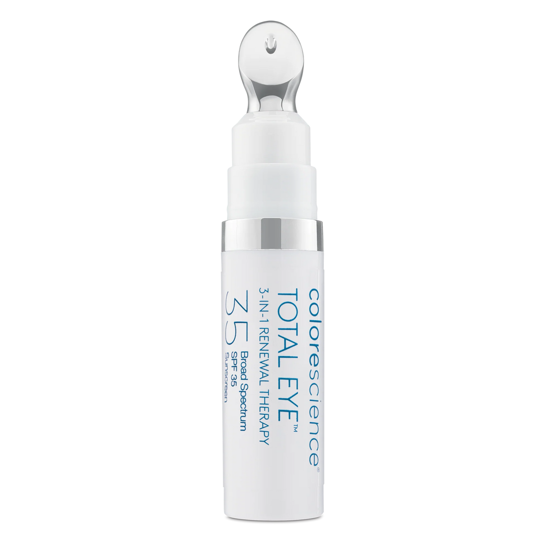 Colorescience Total Eye 3-in-1 Renewal Peptide Therapy bottle on a white background
