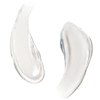 Two clear gel swatches on a white background