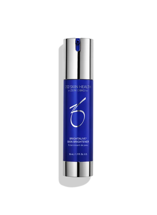 ZO Skin Health Brightalive skin brightener bottle on a white background
