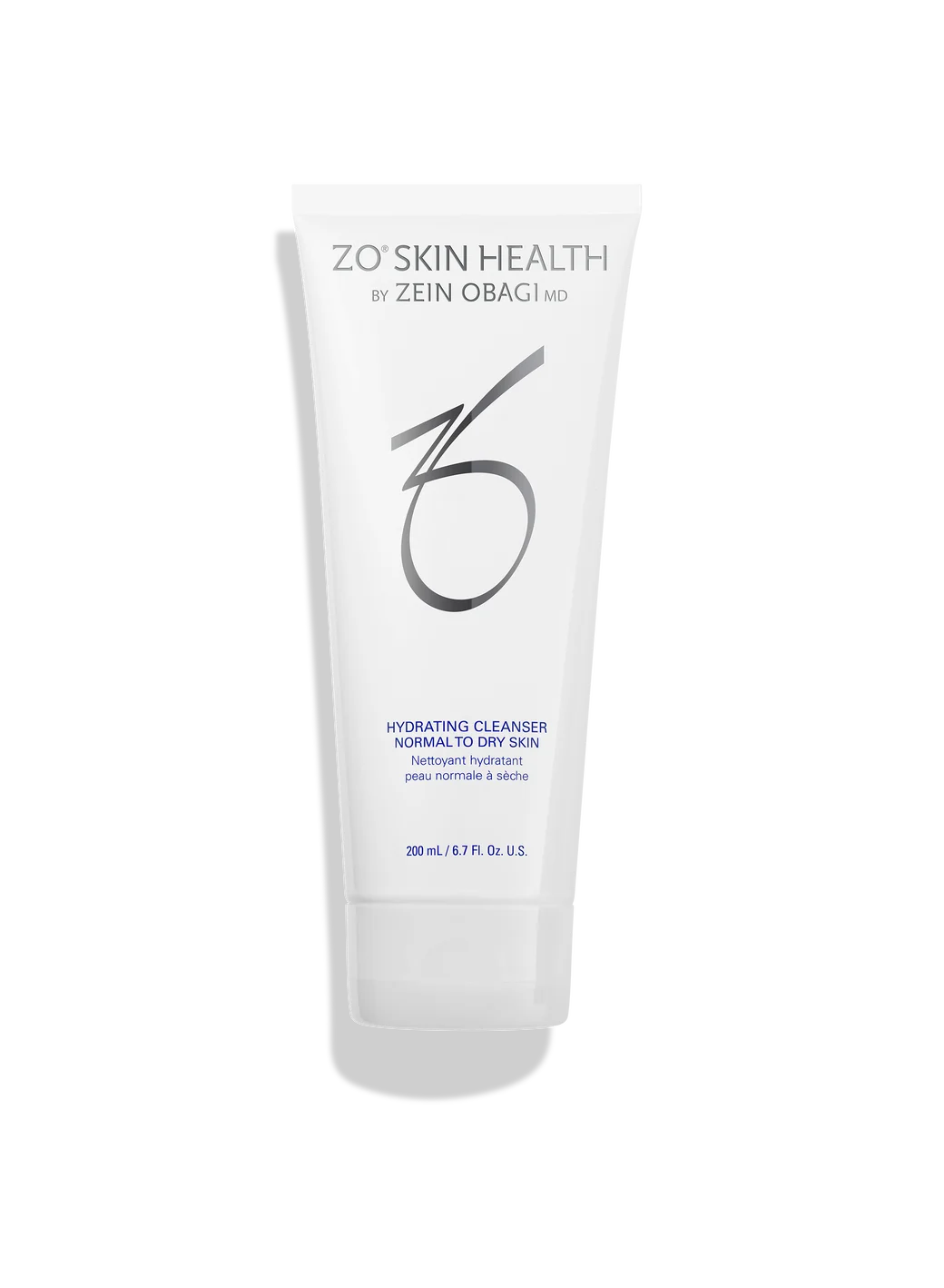 A white squeeze tube Hydrating Cleanser, shown on a clean white background with a soft shadow.