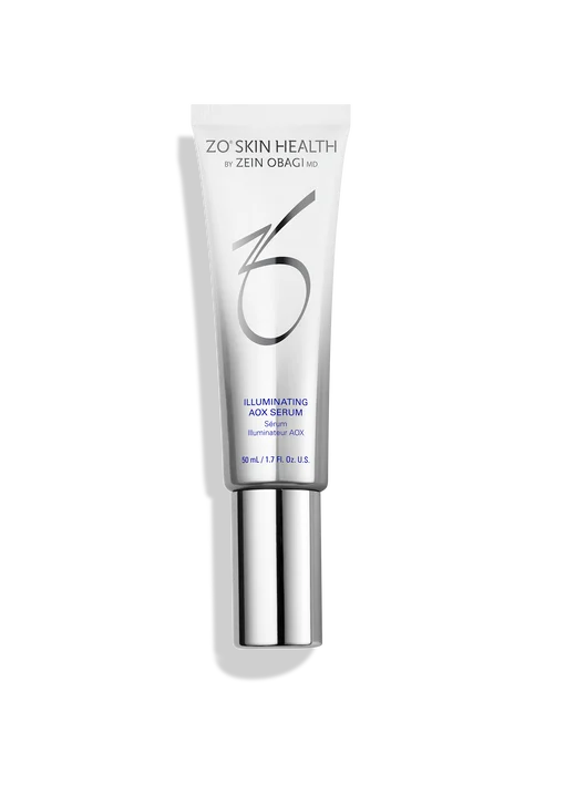 ZO Skin Health serum bottle on a white background