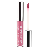 Colorscience Peptide Lip Shine with pink lip gloss and silver applicator on a white background